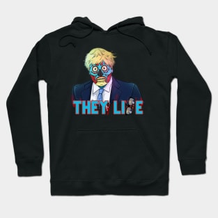 Funny Obey Bojo Boris Uk PoliticiansTHEY LIE Live for Freedom Zombie Hoodie